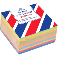 Блок самоклеющийся 76*76 400л 6 неоновых+4 пастельных цвета (Attomex) арт.2010422 (Ст.72)