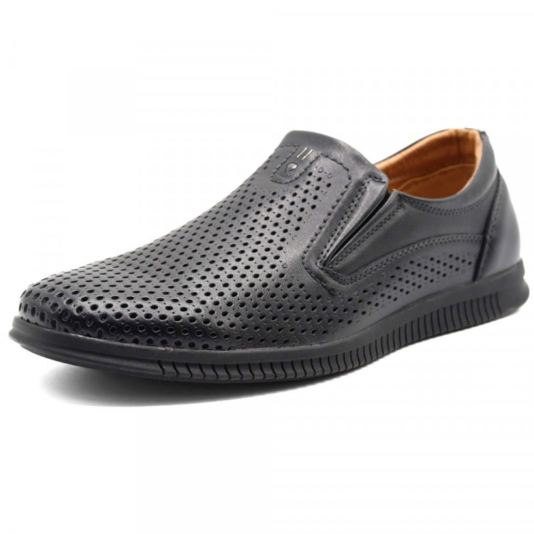 Полуботинки для мальчика (Trio Shoes) черный верх-искусственная кожа подкладка-искусственная кожа размерный ряд 40-45 артикул nz-A5622-1