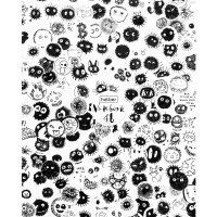 Тетрадь А5 клетка 48 листов скоба (Hatber) Прикольные кляксы тиснение арт.48Т5тВ1