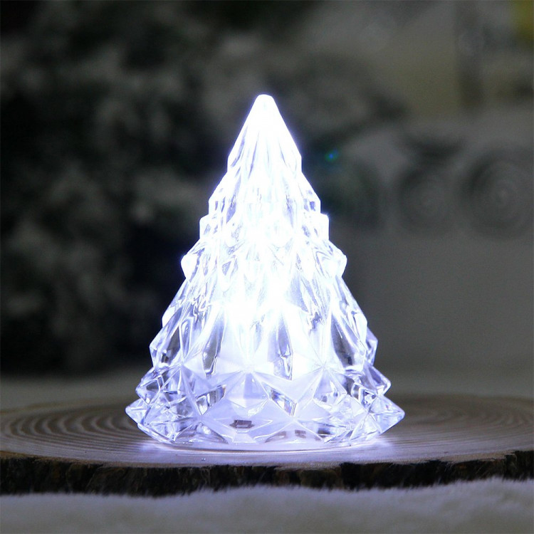 Сувенир с подсветкой LED "Ёлочка Кристальная" 06см свет.белый арт.700-0637