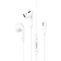 Наушники проводные HOCO M101 Max Crystal grace wire-controlled earphones, белый