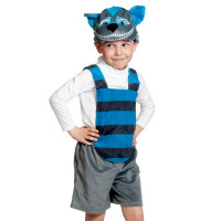 Костюм для мальчика Кот Чешир (полукомбинезон,маска) р.32/122 плюш арт.3023