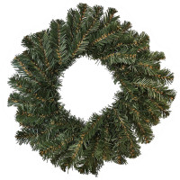 Венок декоративный 35см хвоя ПВХ, без украшений арт.ВН-18