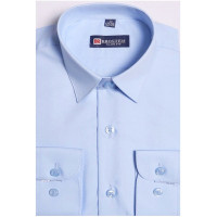 Сорочка подростковая длинный рукав размер 36/158-164(XXS)-41/176-182(XL) цвет голубой Brostem арт.TC27XK