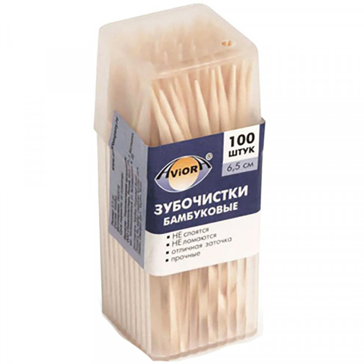 Зубочистки 100шт/уп AVIORA бамбук