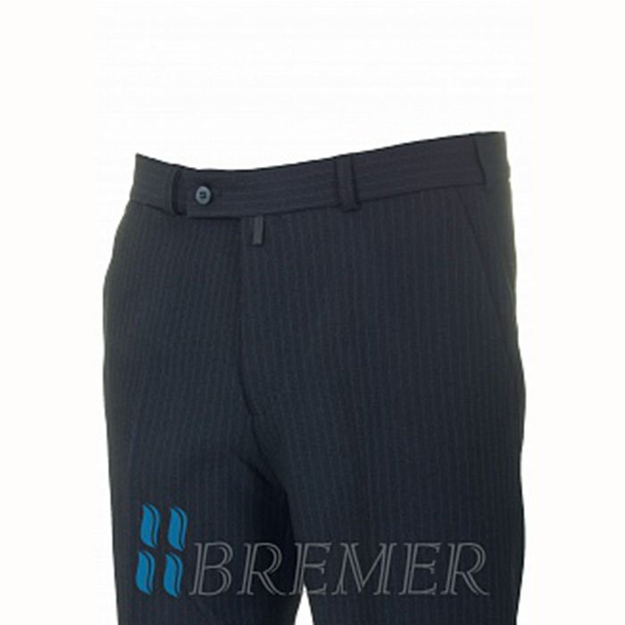 Брюки для мальчика (Bremer) Паркер классический силуэт размер 32/140 цвет черный/полоса
