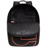 Рюкзак для мальчиков (Grizzly) арт.арт.RQL-614-1/1 черный - рыжий 30х43х14 см