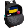 Рюкзак для мальчиков (Grizzly) арт.арт.RQL-614-1/1 черный - рыжий 30х43х14 см