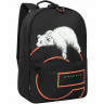 Рюкзак для мальчиков Grizzly арт.арт.RQL-614-1/1 черный - рыжий 30х43х14 см