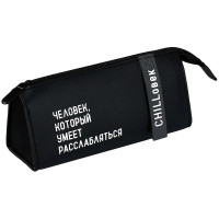 Пенал-косметичка 1 отделение кожзам Феникс Фразы с характером 200х85х70мм шелкография арт.72114