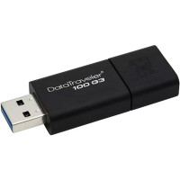 Флеш диск 128GB Kingston DataTraveler 100 G3,USB 3.0,черный