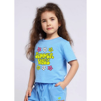 Футболка для девочки (CLE) артикул 836203/59кд_п р.28/104-32/128 цвет голубой