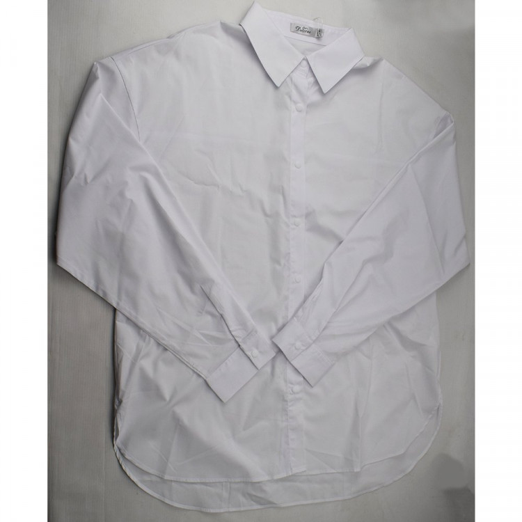 Блузка для девочки (Делорас) длинный рукав цвет белый арт.C64128N