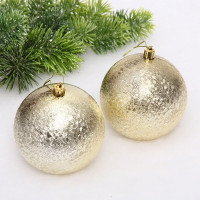 Набор шаров 10см 02шт/наб. "Мягкий блеск" цв.красный арт.652-311