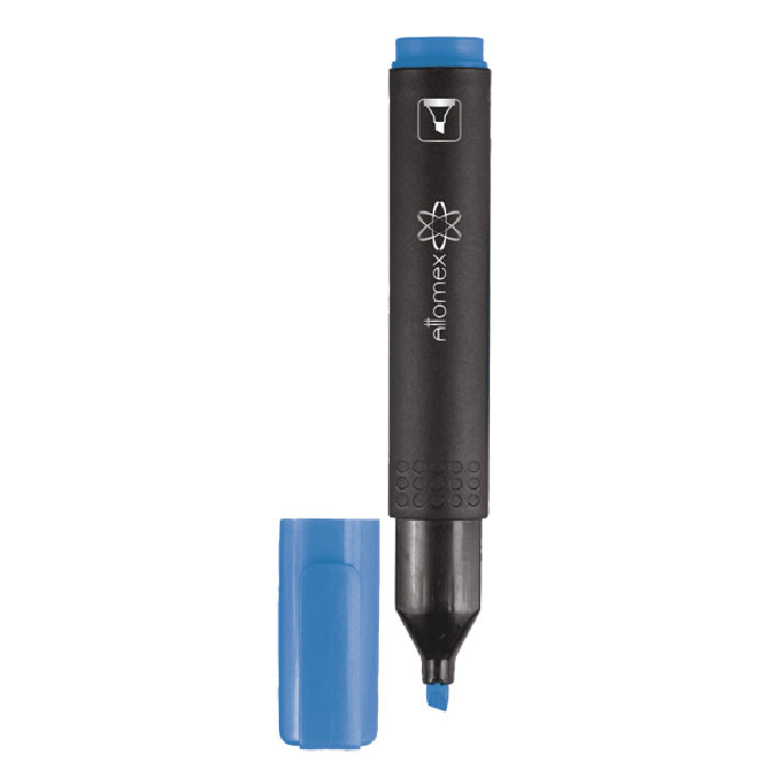Маркер флюорисцентный  Attomex 1-4мм скошенный голубой арт.5045400