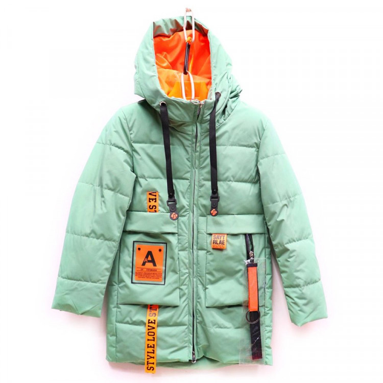 Куртка осенняя для девочки (MULTIBREND) арт.hty-88-99-1 размерный ряд 32/128-40/152 цвет мятный