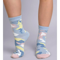 Носки женские арт.Д5358 р.23 80% хлопок, 18% полиамид, 2% эластан цвет светло-синий (Clever)