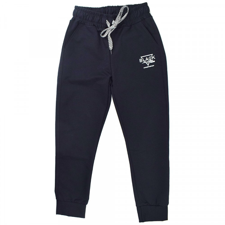 Брюки спортивные для мальчика арт.2269-02  размер 30/122-36/140 трикотажные цвет темно-синий