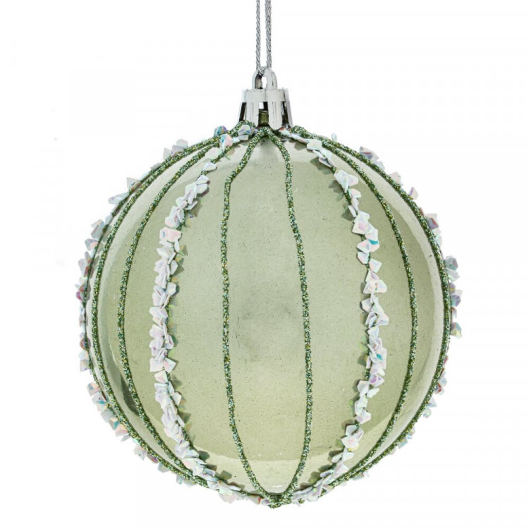 Шар пластик 08см "Дольки" цв.мятный арт.792020