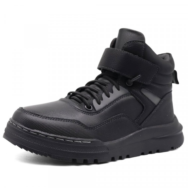 Ботинки для мальчика (Paliament) черные верх-искусственная кожа подкладка -искуственный мех артикул tyg-F371-8A
