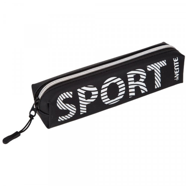 Пенал-косметичка 1 отделение силикон (deVente) Sport 20х4х4 см черный арт.7029453