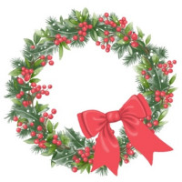 Салфетки бумажные 24*24см 3 слоя 25шт/уп. Bouquet "Венок с бантиком" арт.57870