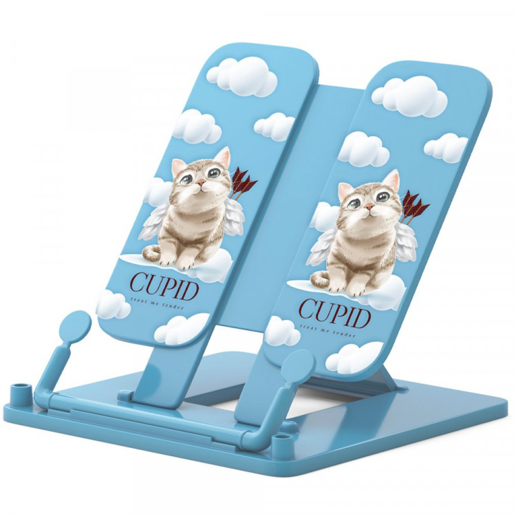 Подставка для книг (ErichKrause) Cupids пластик голубая 19х23,5х1,5 см арт.58073