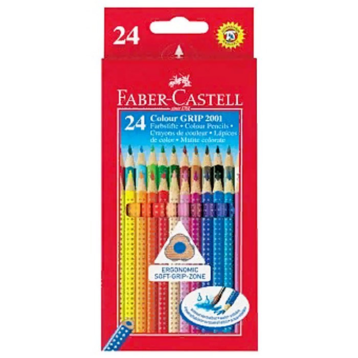 Набор карандашей цветных (Faber-Castell) Grip 24 цвета трехгранные арт.112424
