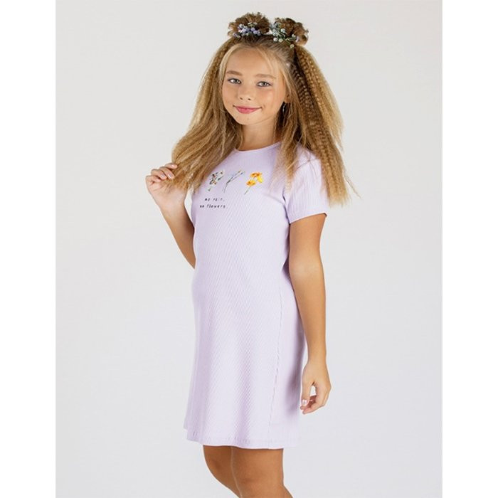 Платье для девочки арт. DMB 2733 размер 32/128-44/164  цвет лиловый
