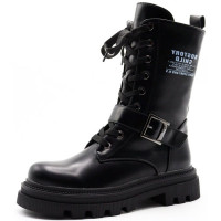 Ботинки для девочки (Nalisha) черный верх-искуственная кожа подкладка - искуственная шерсть  артикул apb-6009-3