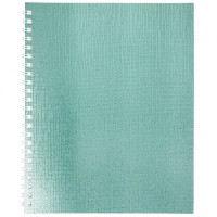 Тетрадь А5 клетка 48 листов бумвинил на гребне (Hatber) Metallic Мята арт 48Т5бвВ1гр