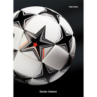 Бизнес-блокнот А6 твердая обложка 80 листов (Prof-Press) Футбольный мяч глянцевая ламинация арт.80-1758