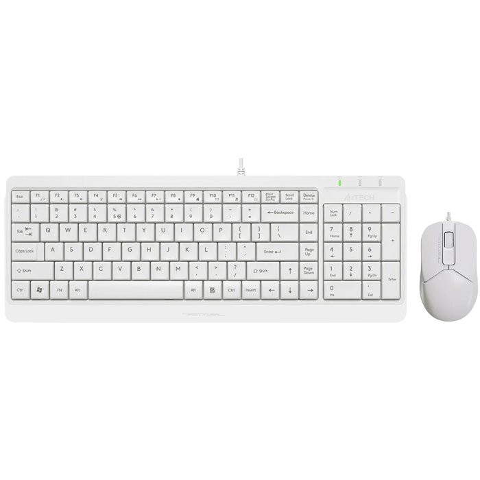 Клавиатура+мышь проводная набор A-4Tech Fstyler F1512 белый