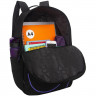 Рюкзак для мальчиков Grizzly арт.арт.RQL-614-1/3 черный - фиолетовый 30х43х14 см