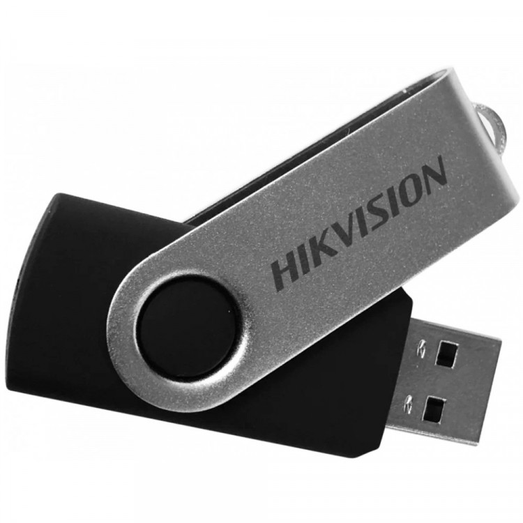 Флеш диск 16GB HIKVision M200S,USB 2.0,цв.черный/серебристый