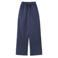 Брюки-палаццо для девочки (TETO) артикул 10253 цвет темно-синий