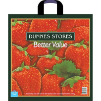 Пакет ПВД с ручкой петля 45*45+3 70мкм Клубника