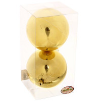 Набор шаров 10см 02шт/наб. "Глянец" золото арт.201-0706