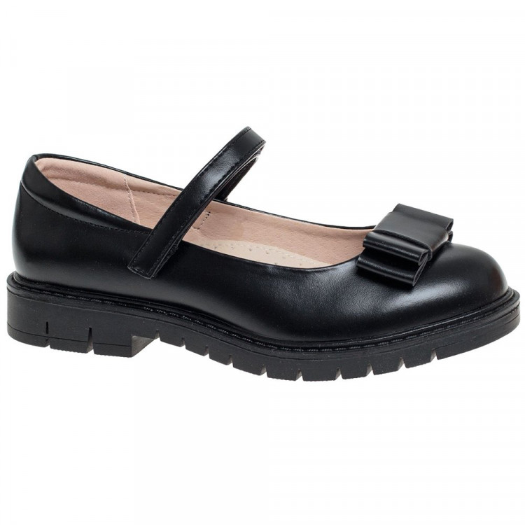 Туфли для девочки (Сказка) черные верх-искусственная кожа подкладка-натуральная кожа размерный ряд 34-37,5 арт.R761674232BK