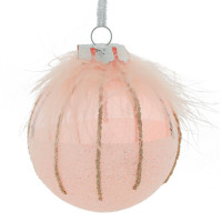 Шар пластик 08см "Перышко страуса" нежно розовый арт.763960