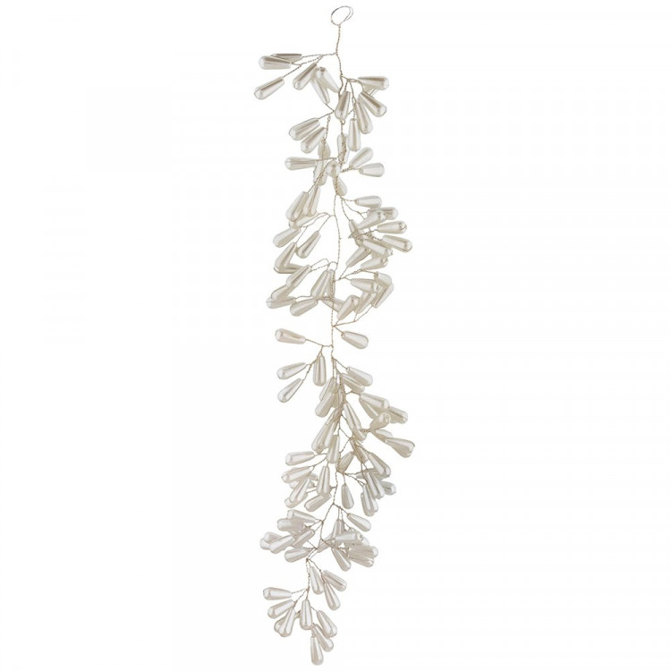 Украшение декор.подвеска "Лиана. Морозная веточка" 32см цв.белый арт.92177