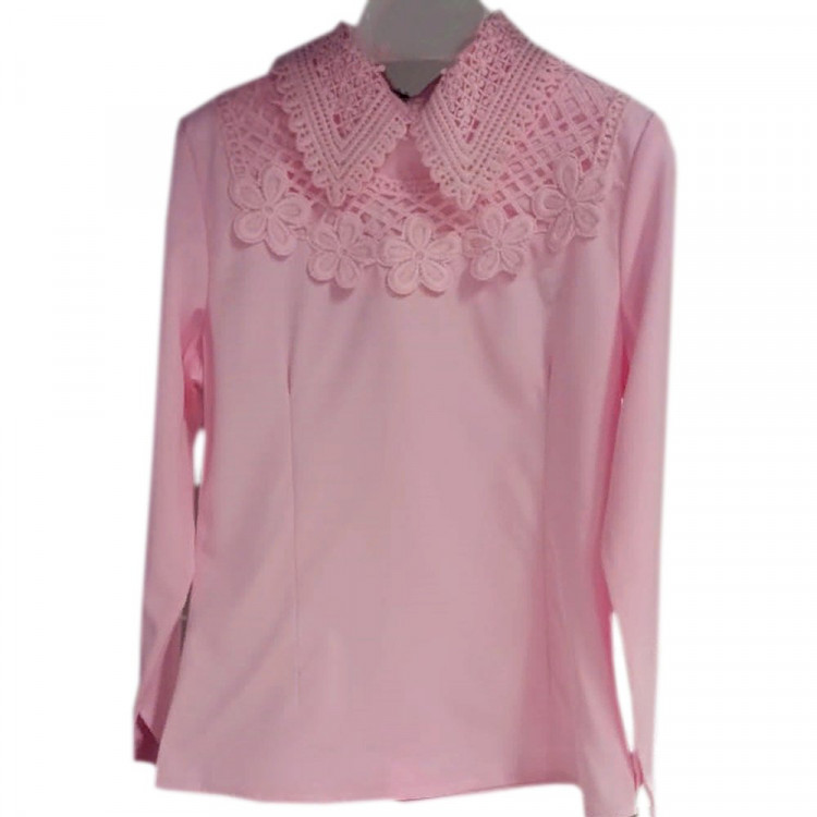 Блузка для девочки (MULTIBREND) длинный рукав цвет розовый арт.1117-39 размерный ряд 30/122-38/146