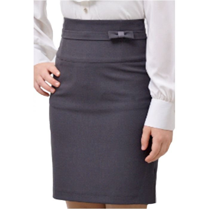 яяяЮбка для девочки (ГЕРМИОНА) ткань 12 арт 4108-12 размер 38/152  цвет серый