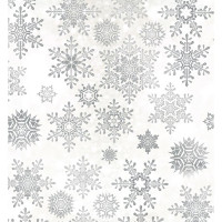 Бумага упаковочная 50*70см "Метель" цв.серебро арт.214-514