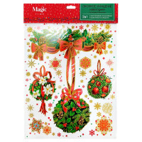 Украшение-наклейка на окно "Зимний орнамент" 30*38см арт.88350