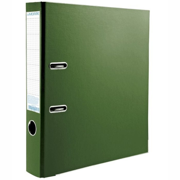 Папка-регистратор 50мм ПВХ с 2 сторонней обтяжкой, металлический уголок, зеленая, разобранная