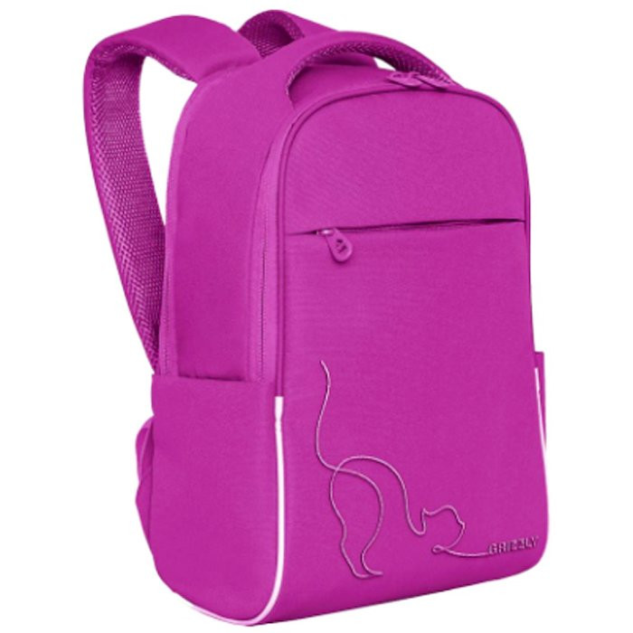Рюкзак для девочки (GRIZZLY) арт RD-145-1/2 пурпурный 28х39х12,5 см