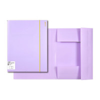 Папка на резинке А4 35мм пластик 0,45мм сиреневый deVENTE Pastel арт.3070803 (Ст.)