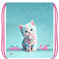 Сумка для сменной обуви 1 отделение (Оникс) МО-27-1 Котик Карамелька 410х490 мм