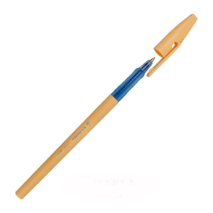 Ручка шариковая (STABILO) арт..808 F "liner" PASTEL синяя, корпус персиковый (Ст.10)